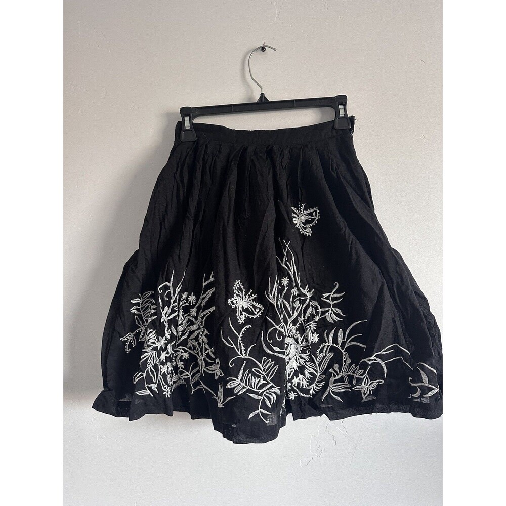 Twenty one Embroidered Black Skirt